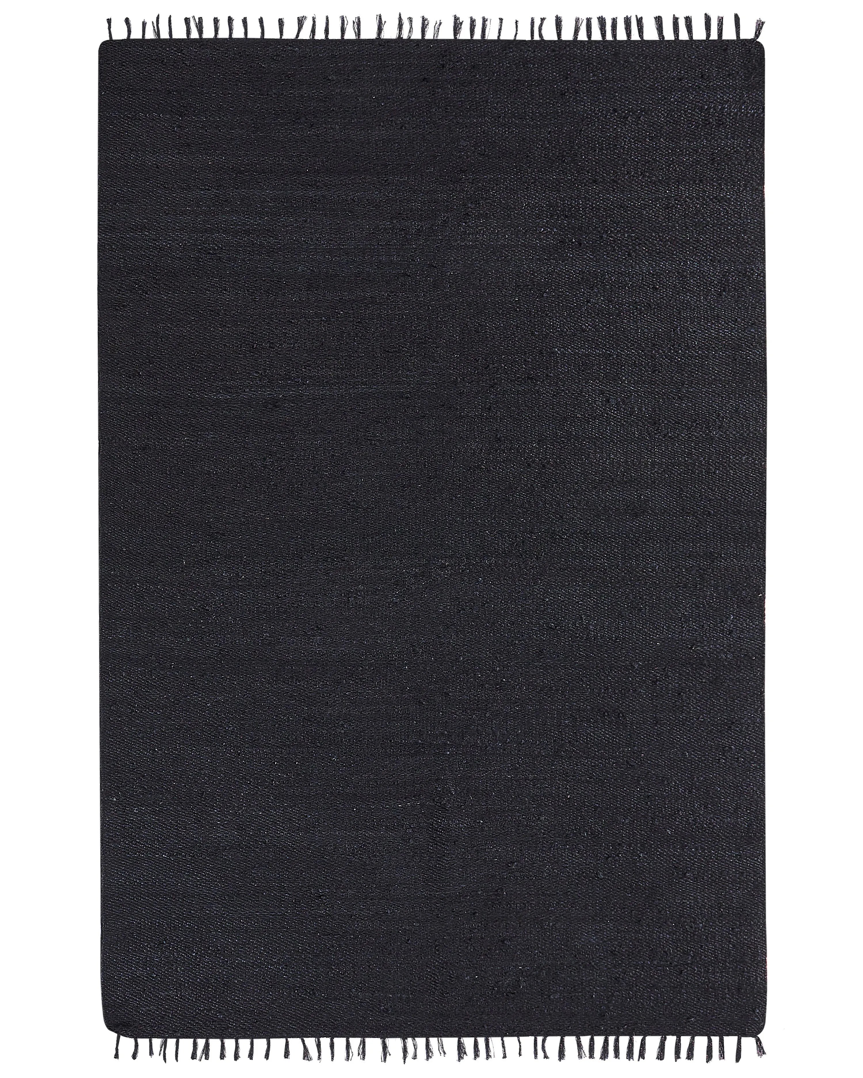 Tapis noir 200 x 300 cm Jute