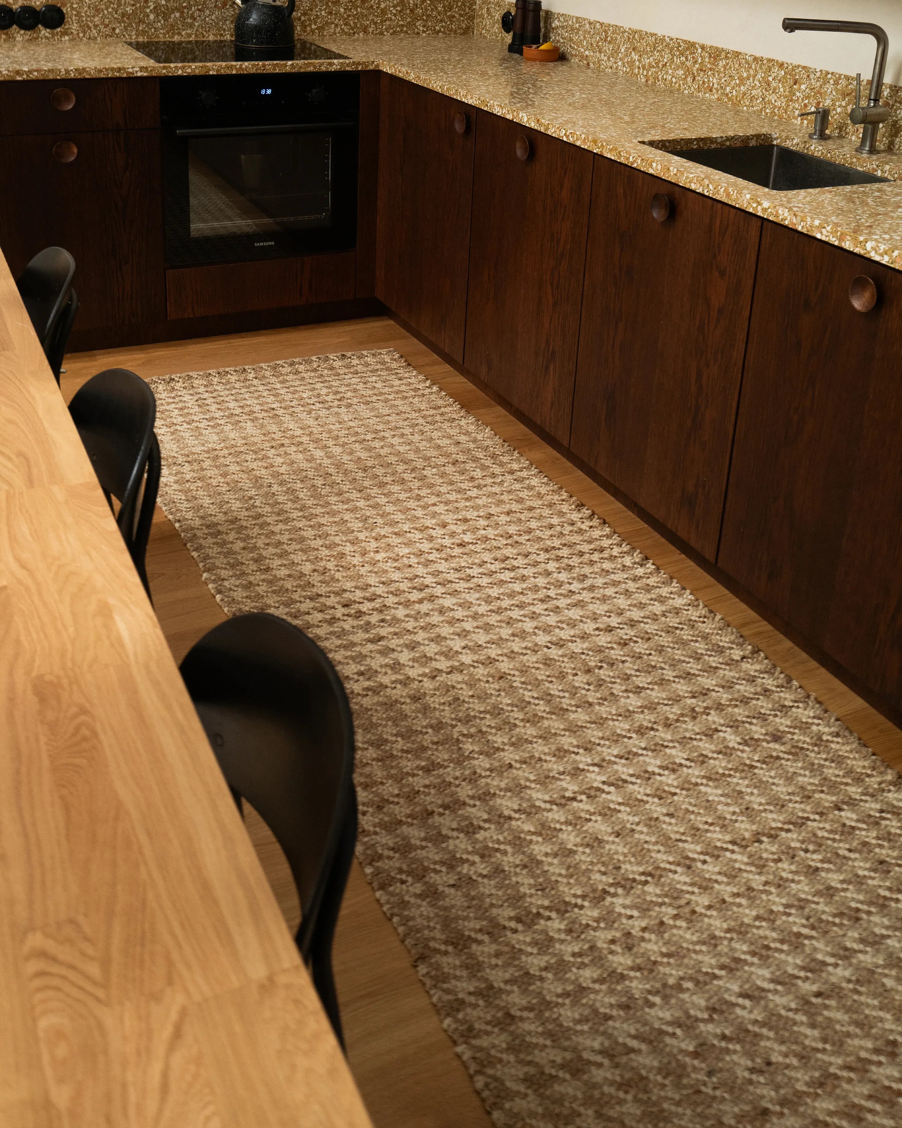 Tapis beige 80 x 300 cm jute