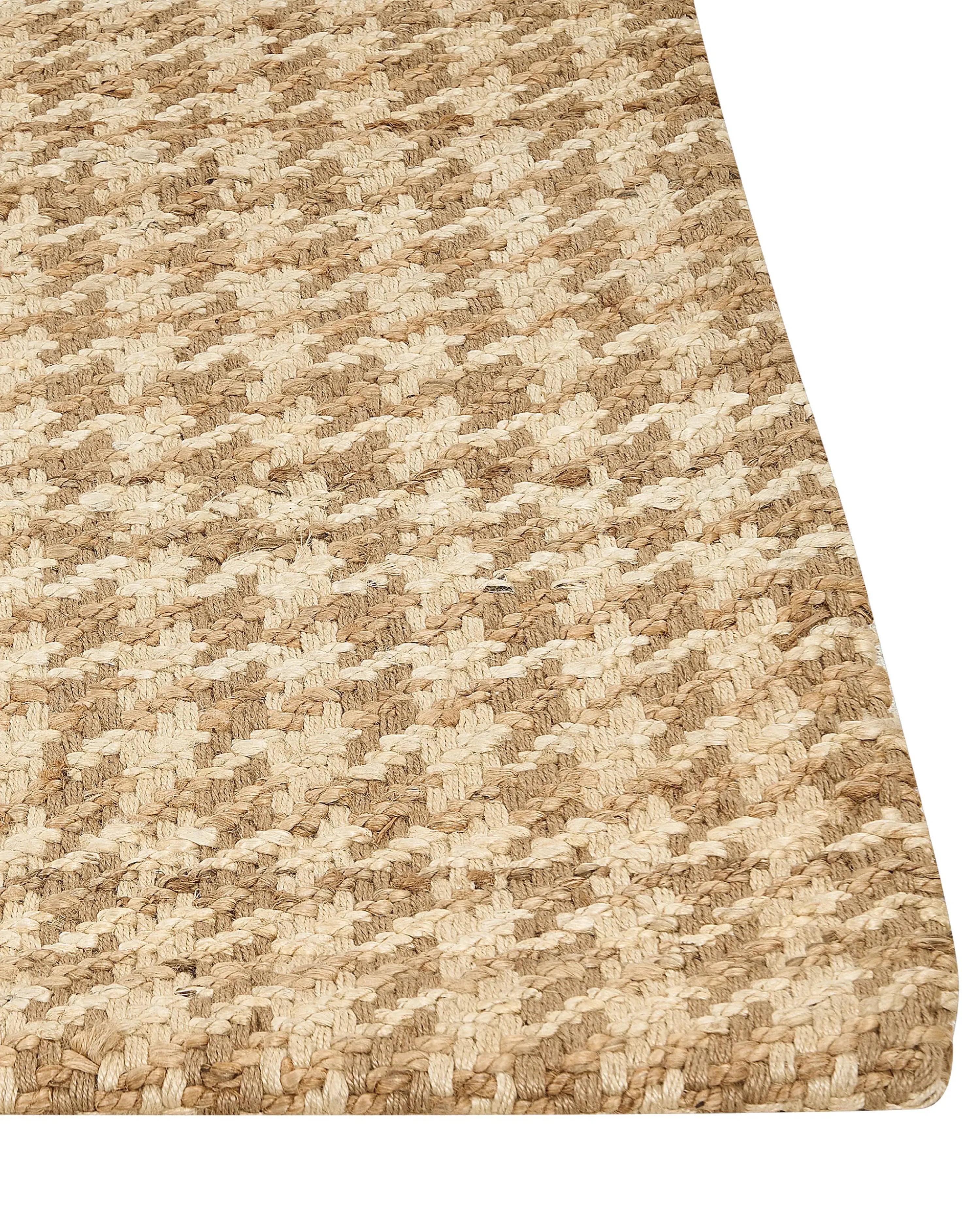 Tapis beige 80 x 300 cm jute
